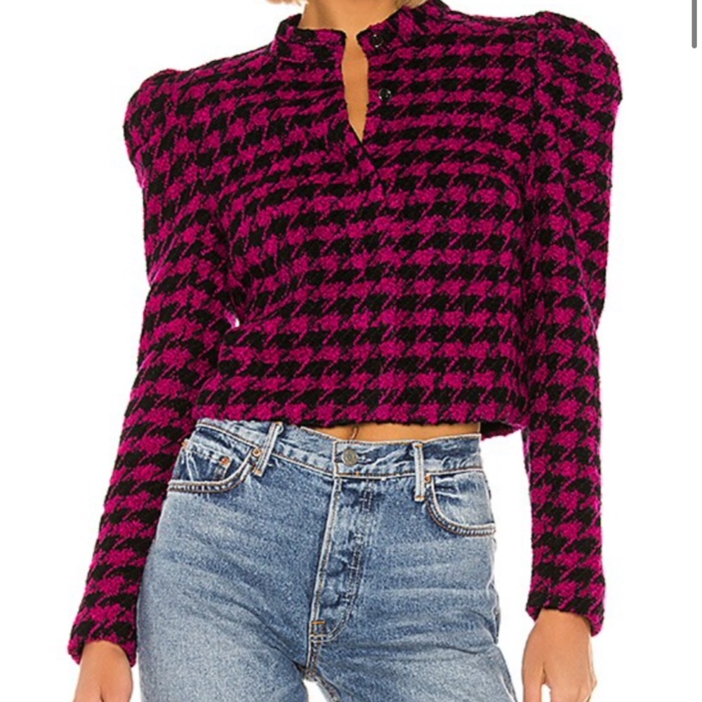 NWT Houndstooth Cropped Blazer